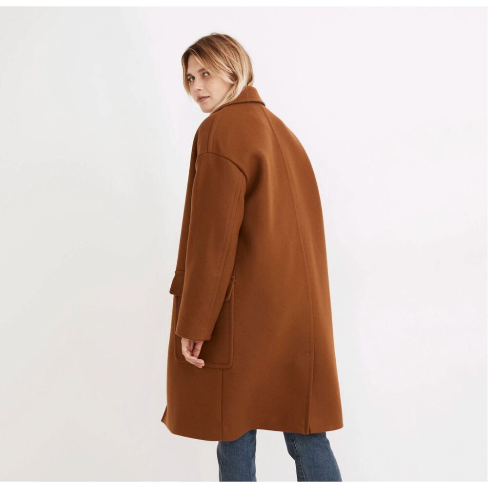 Madewell Brown Wool Long Coat // Size XXS - Picture 2 of 7